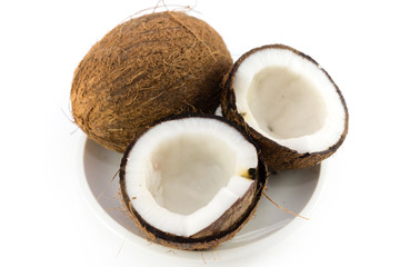 coconuts isolated on the white background