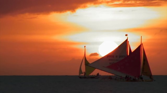 Beautiful Scenery Of Sun Boracay, Philippines