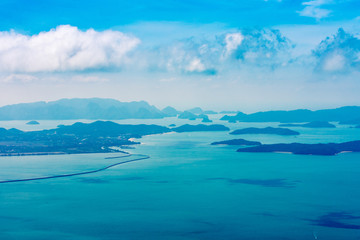Landscape with many little islands in the bay