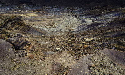 Riotinto mining landscape studied by NASA for its similar conditions to the landscape of Mars