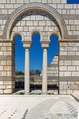 Ruins of The Great Basilica near The capital city of the First  Bulgarian Empire Pliska, Bulgaria