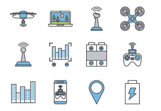 16 Colorful Technology Icons