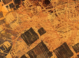 Abstract painting on canvas. Hand made art. Colorful texture. Modern artwork. Strokes of fat paint. Brushstrokes. Contemporary art. Artistic background image.