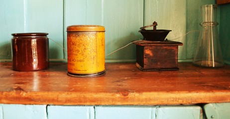 antiques on counter
