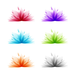 Abstract Lotus Flower Set