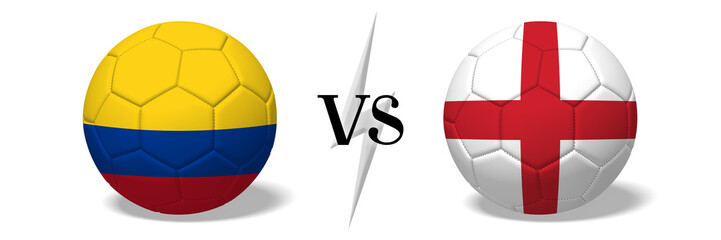 Obraz premium Soccerball concept - Colombia vs England