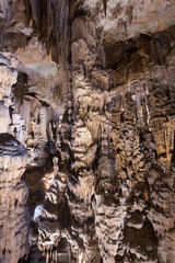Panoramic view of chamber in Grotte des Demoiselles