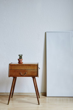 minimalist interior design cactus chest drawer and frame
