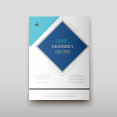 Leaflet cover presentation abstract geometric background, layout in A4 set technology brochure flyer design template vector shadow