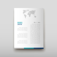 Leaflet cover presentation abstract geometric background, layout in A4 set technology brochure flyer design template vector shadow