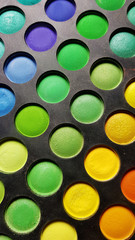eye shadow palette close up multi colors  