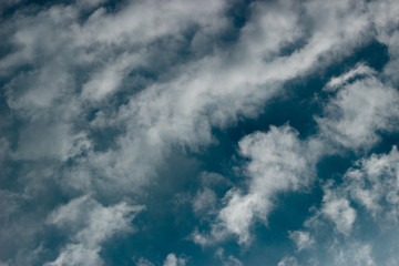 Fototapeta premium Clouds in the blue sky of Brazil
