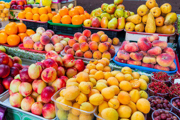Fresh fruits at a market