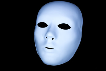 Sfondo con maschera bianca