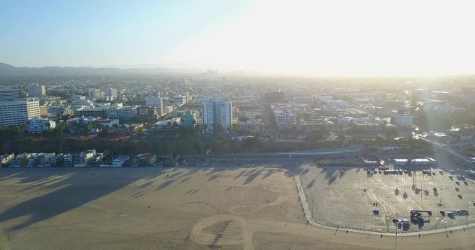 Aerial of Beach, Santa Monica