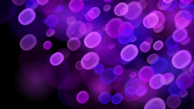 Abstract background with bokeh effects in purple and blue colors