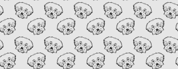 Dog, seamless pattern