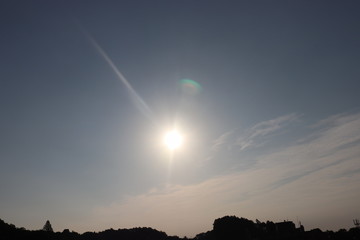 夏の夕日