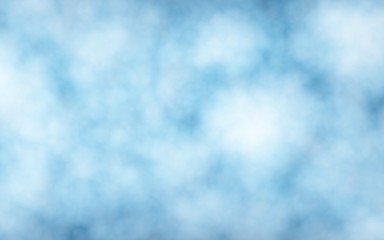 Background of abstract white color smoke isolated on blue color background. The wall of white fog. 3D illustration