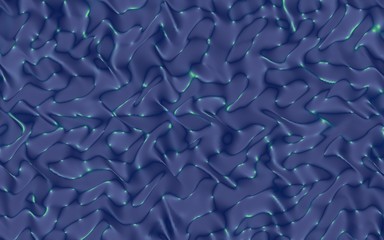 Graphic illustration - liquid pattern dark blue color. Modern abstract background. Design wallpaper. 3D illustration