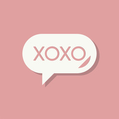 xoxo in a speech bubbles