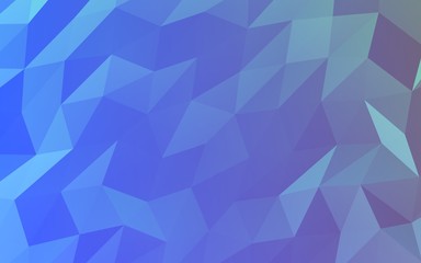 Abstract triangle geometrical blue background. Geometric origami style with gradient. 3D illustration