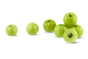 Indian gooseberry isolated on white background