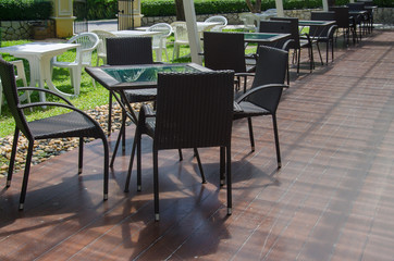 Chairs in the garden