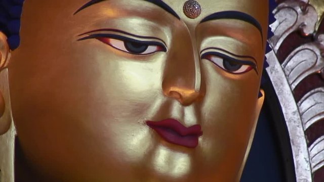 Close-Up: Buddha Face: Tibetan Works in India