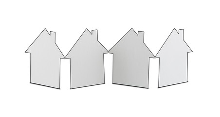 Home Paper Model isolated on white background