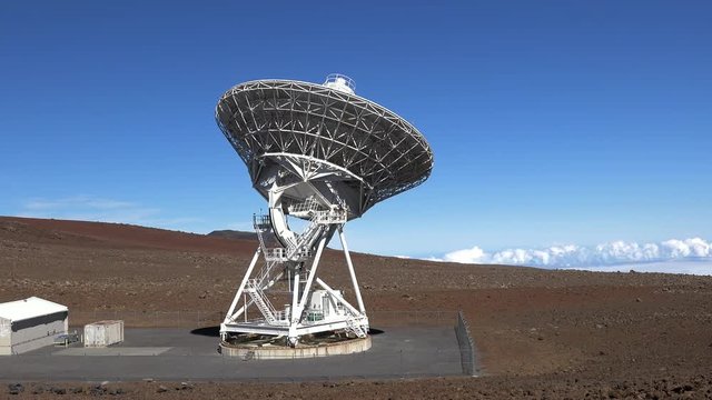 big satellite antenna rotate and tilt