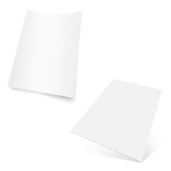 3D Flyer Paper Mock-up Design. Vector illustration
