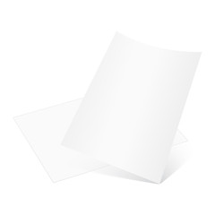 3D Flyer Paper Mock-up Design. Vector illustration