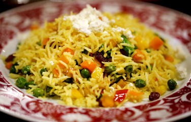 Macro photo of delicious risotto