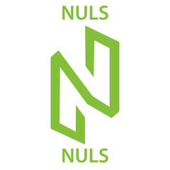 Nuls Coin cryptocurrency blockchain icon. Virtual electronic, internet money or cryptocoin symbol, logo