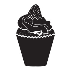 Isolated cupcake icon