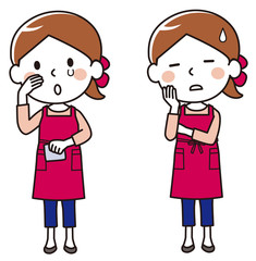 mother crying troubled