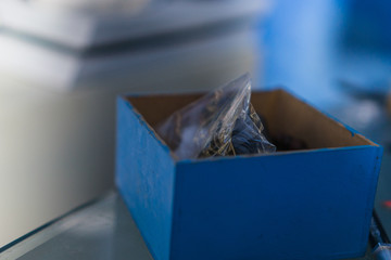 Ribbon slitter in a TTR wharehouse and production factory