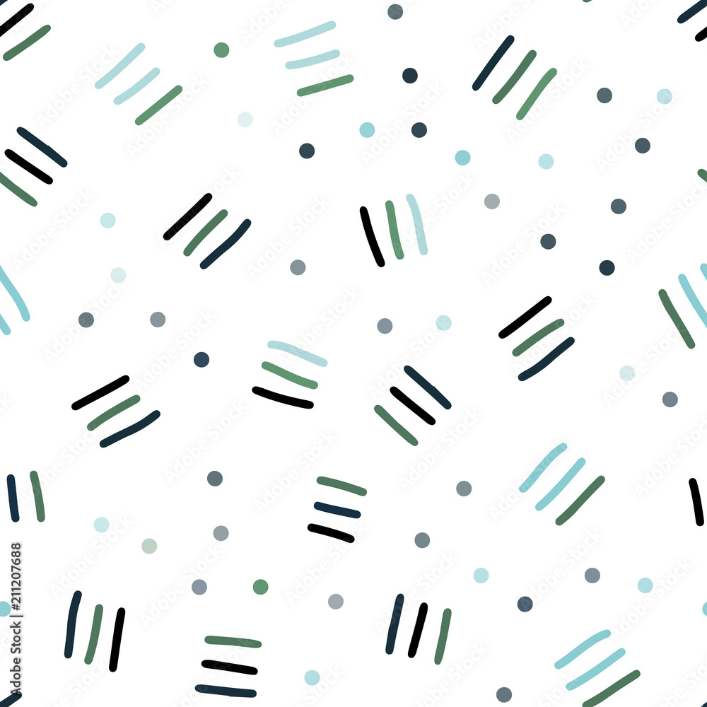 Poster light blue, green vector seamless layout with simple elements.