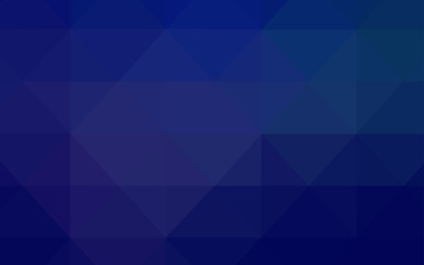 Dark BLUE vector polygon abstract backdrop.