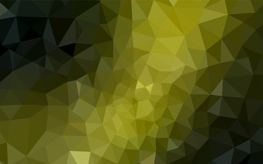 Dark Green, Yellow vector polygon abstract backdrop.