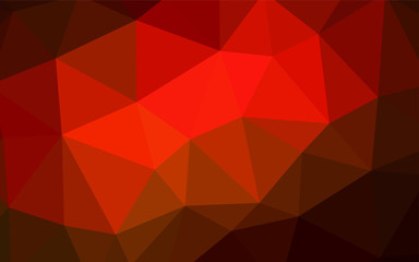 Dark Red vector polygonal pattern.