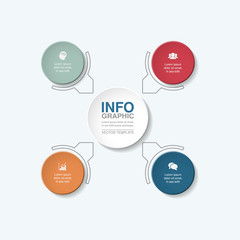 Vector infographic template for diagram, graph, presentation, chart, business concept with 4 options.