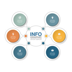 Vector infographic template for diagram, graph, presentation, chart, business concept with 6 options.