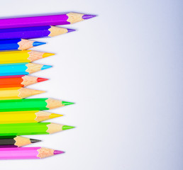 Crayon, color pencil, color background