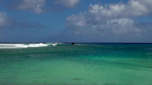 Still: Blue-Colored Scenery of an Ocean and a Sky
