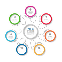 Vector infographic template for diagram, graph, presentation, chart, business concept with 7 options.