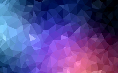 Obraz premium Dark Blue, Red vector polygon abstract layout.