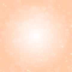 Colorful abstract background with hearts, stars and circles. Simple flat vector illustration.