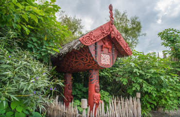 Fototapeta na wymiar Te Parapara the traditional Maori garden in Hamilton gardens an iconic garden in Hamilton, New Zealand.